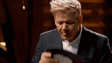 Gordon Ramsay licking a plate