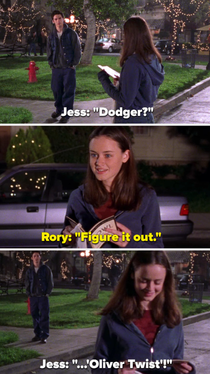 Jess: &quot;Dodger?&quot; Rory: &quot;Figure it out,&quot; Jess: &quot;Oliver Twist!&quot;