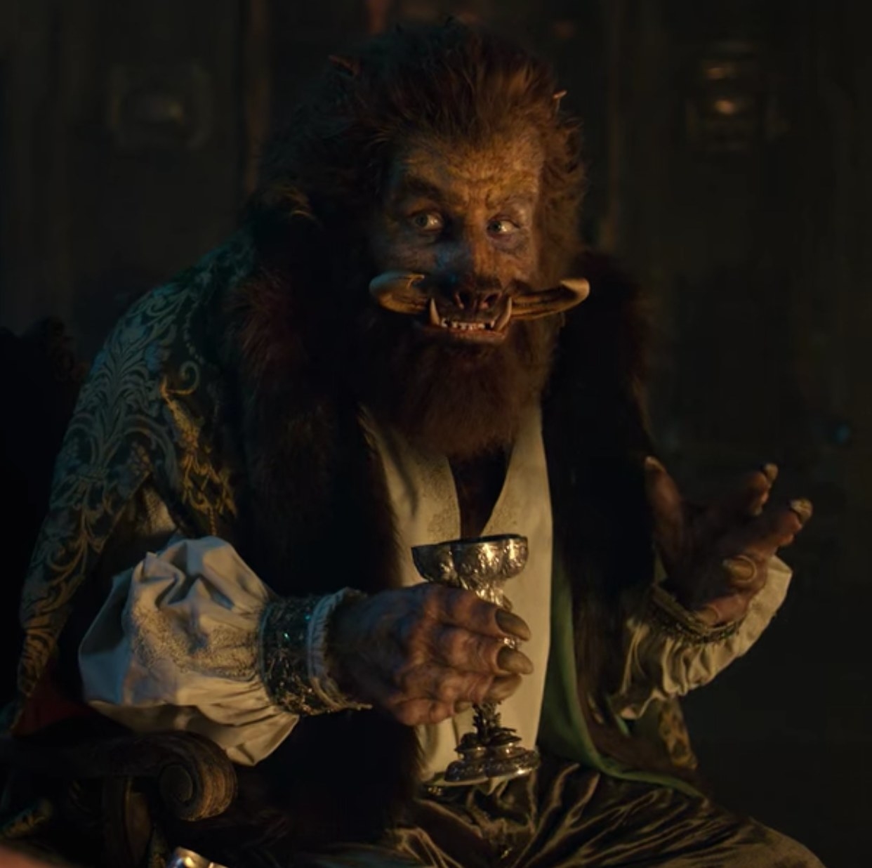 Kristofer Hivju as Nivellen sits and sips a drink in &quot;The Witcher&quot;