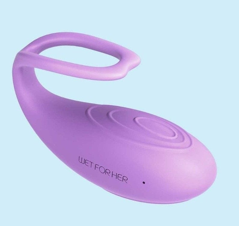 Purple egg-shaped vibrator