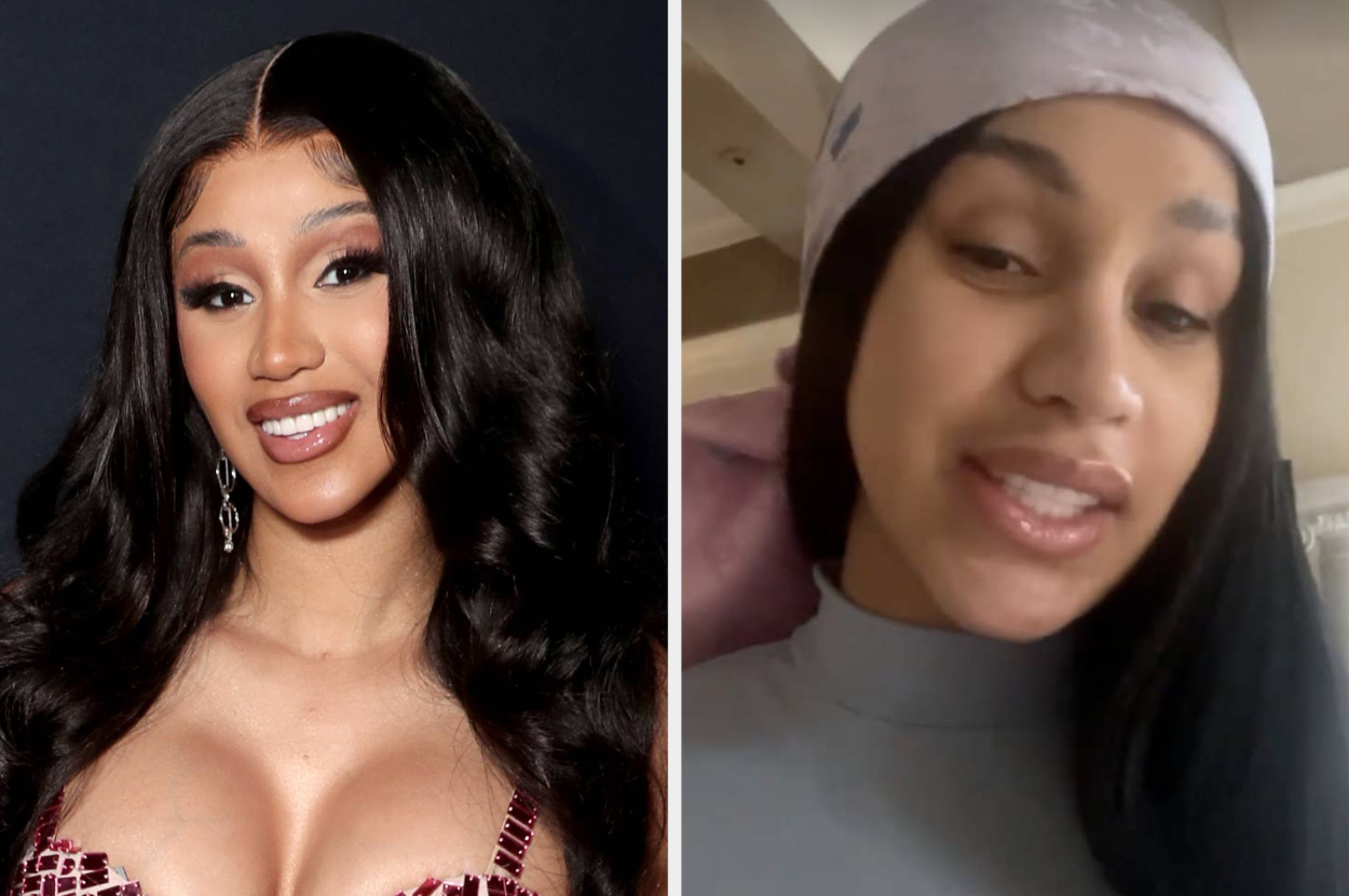 Cardi B Shares Mustache Instagram Story Video