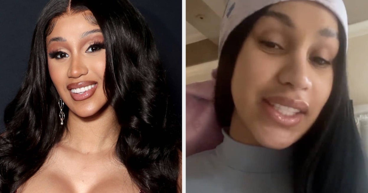 Cardi B Shares Mustache Instagram Story Video