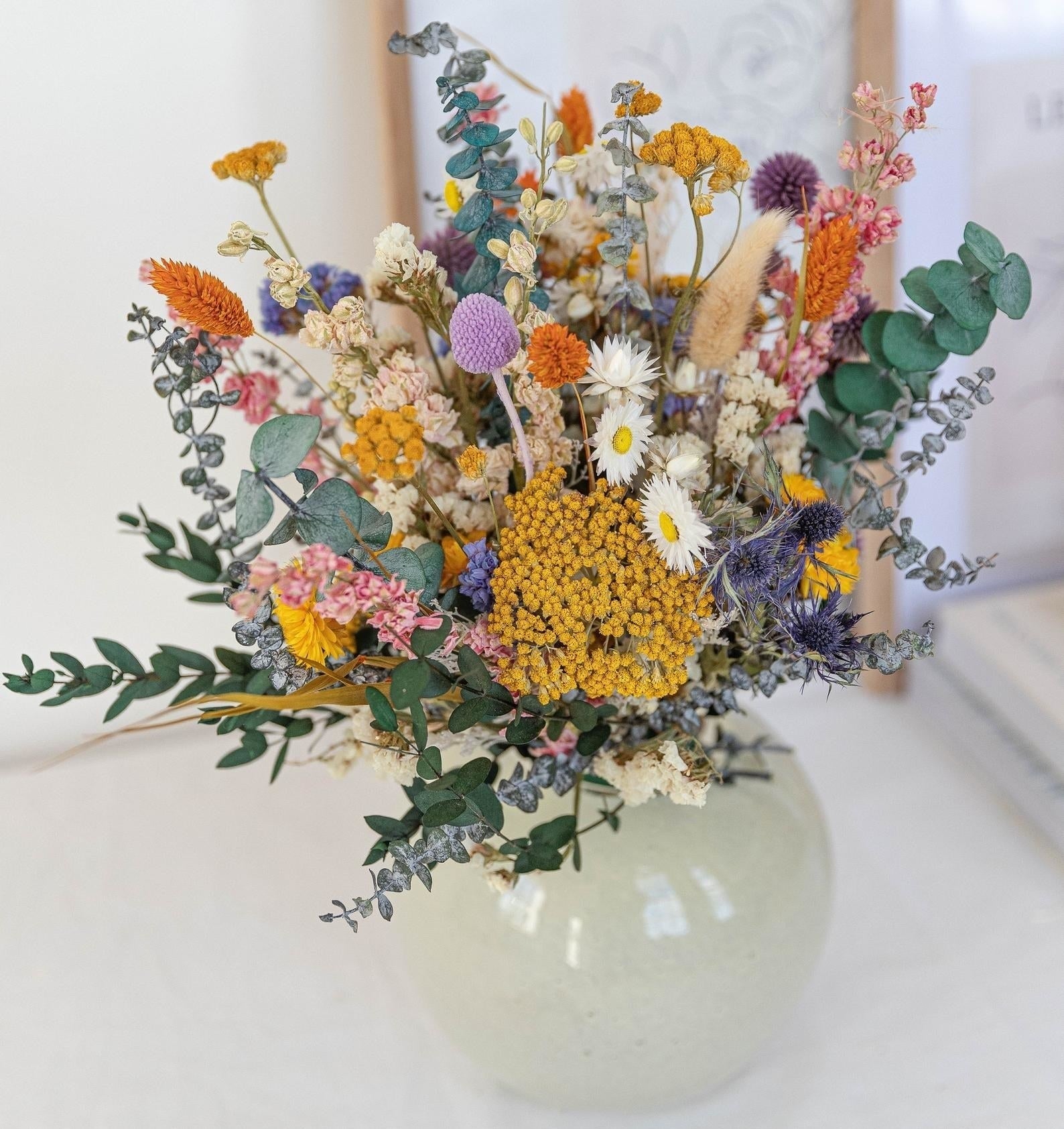 the bouquet in a vase