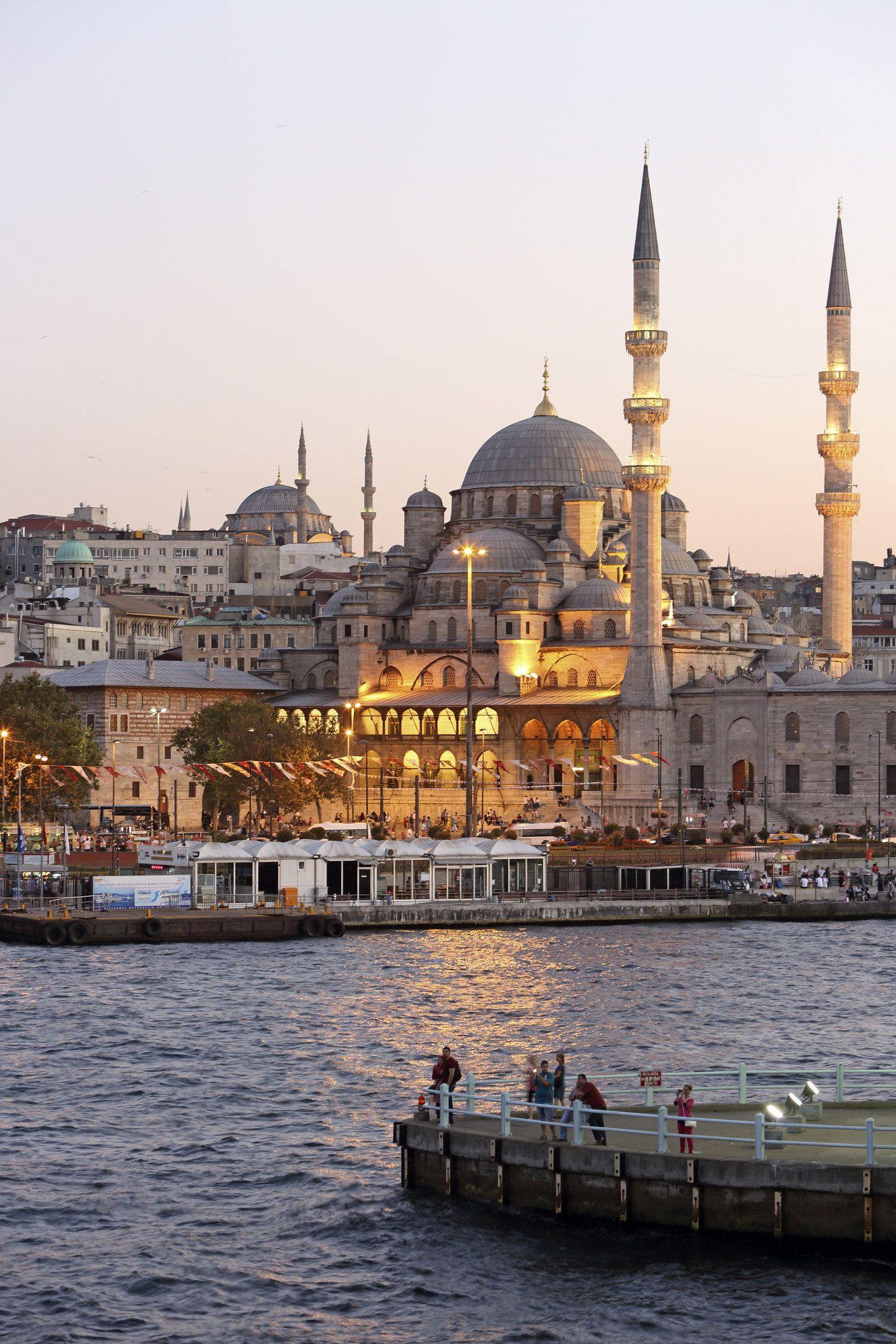 A mosque overlooking the water.
