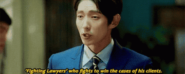 man saying &quot;fighting lawyers who fights to win the cases of his clients&quot;