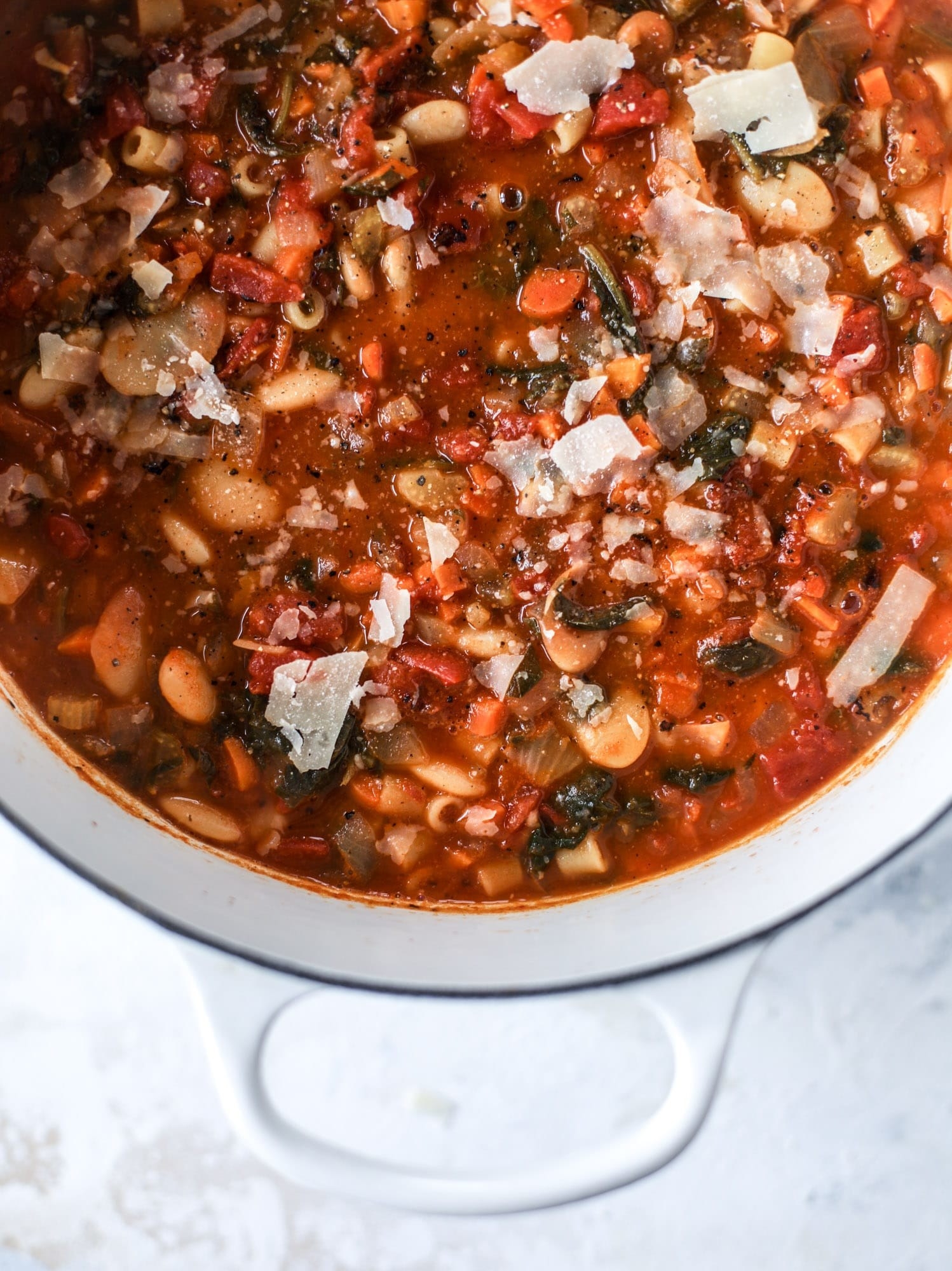 Fire-Roasted Minestrone With Kale Pesto