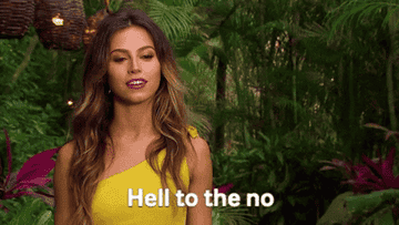 A girl in a yellow dress saying,