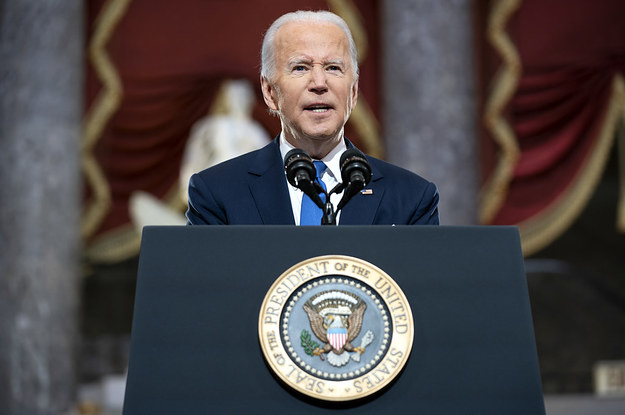 After A Year Of Mostly Avoiding Trump, Biden Condemned Donald Trump On The Anniversary Of Insurrection