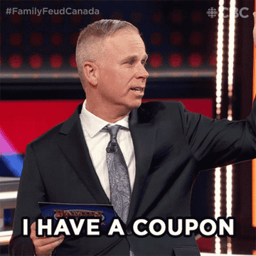 man saying &quot;i have a coupon&quot;