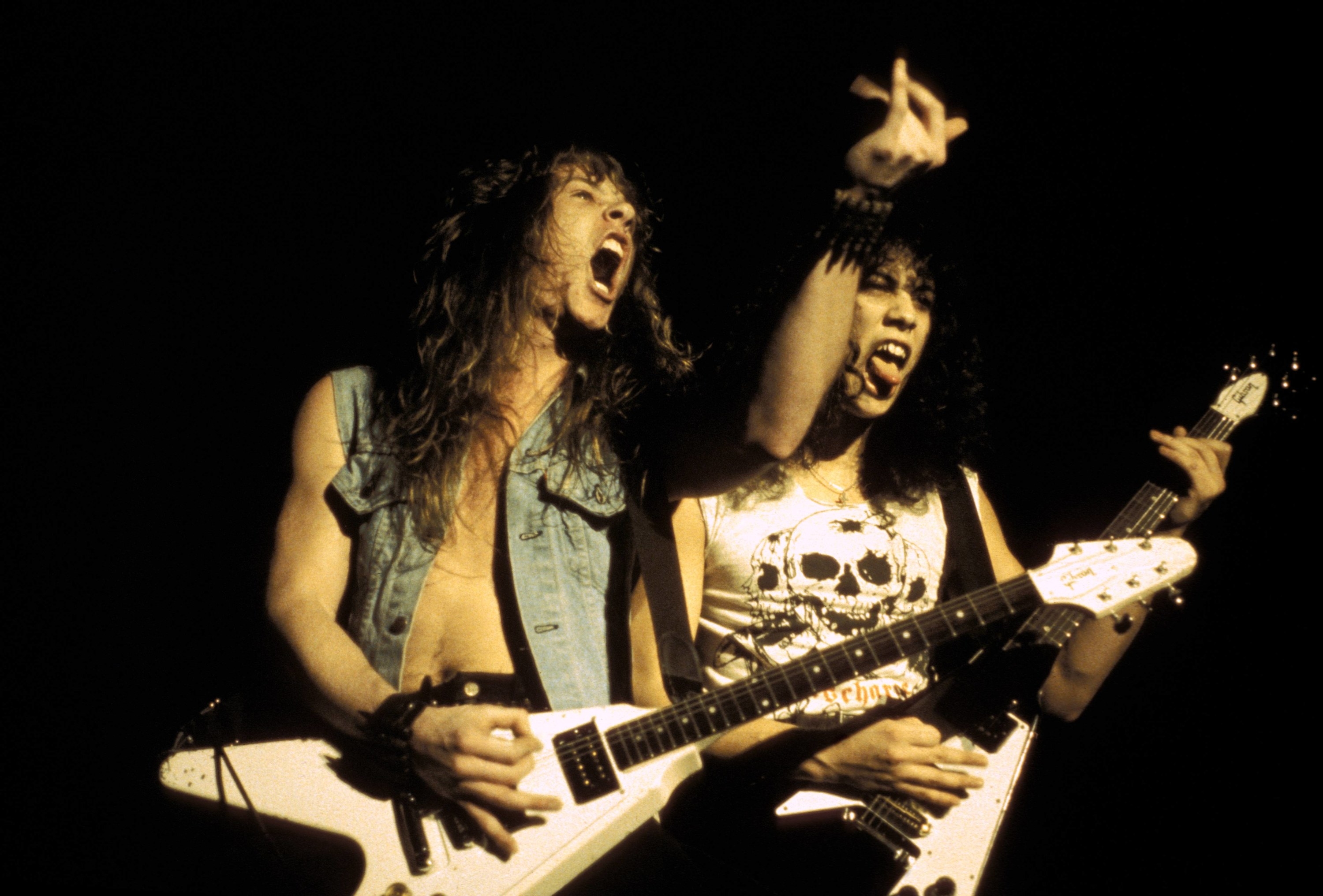 Metallica performing live in concert