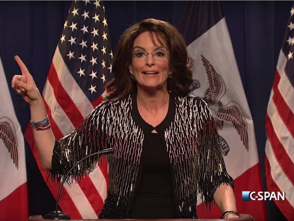 Tina Fey as Sarah Palin