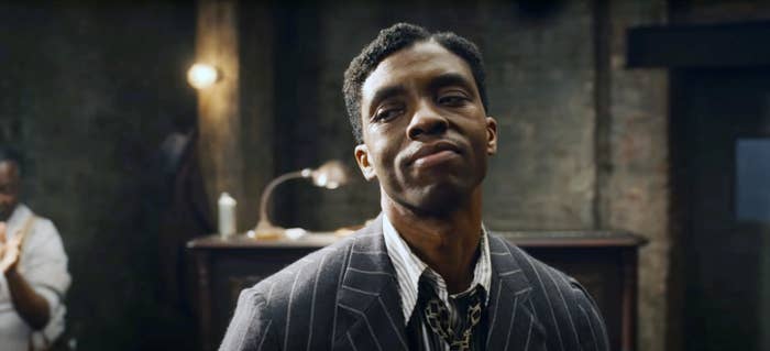 Boseman looks of-camera