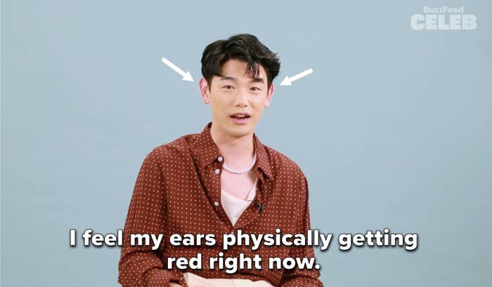 Eric saying &quot;I feel my ears physically getting red right now&quot;