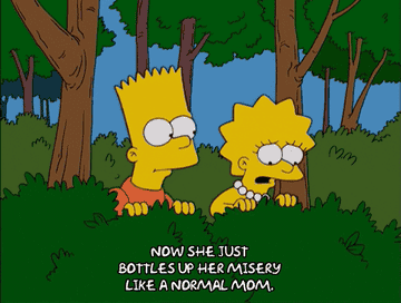 Bart and Lisa comment on Marge&#x27;s mental health