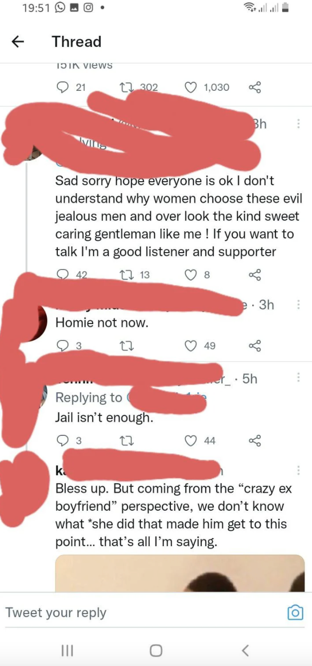&quot;Nice guy:&quot; &quot;I don&#x27;t understand why women choose these evil, jealous men and overlook the kind, sweet caring gentlemen like me! If you want to talk I&#x27;m a good listener and supporter&quot;