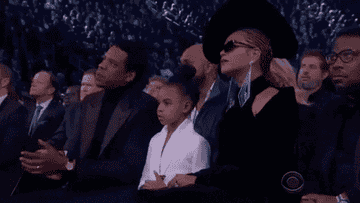 Blue telling Beyonce to stop clapping so loud