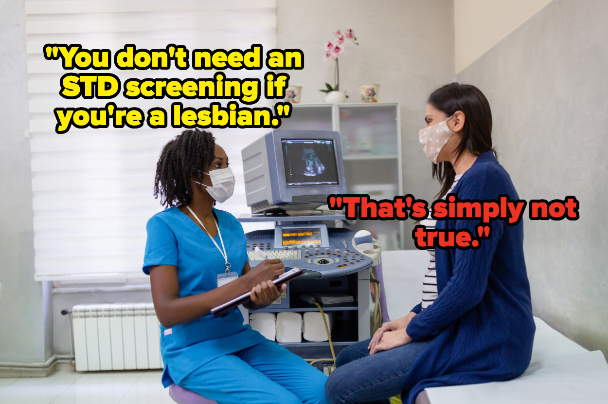 An OBGYN sitting with her patient