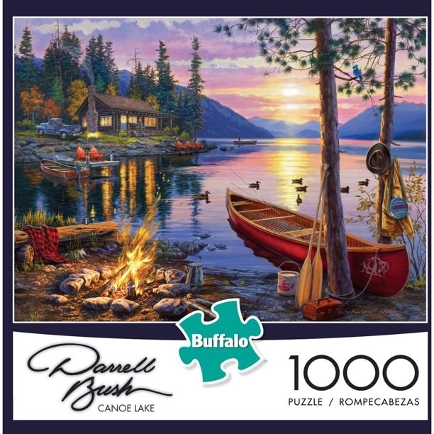 Buffalo - Darrell Bush - Canoe Lake - 1000 Piece Jigsaw Puzzle