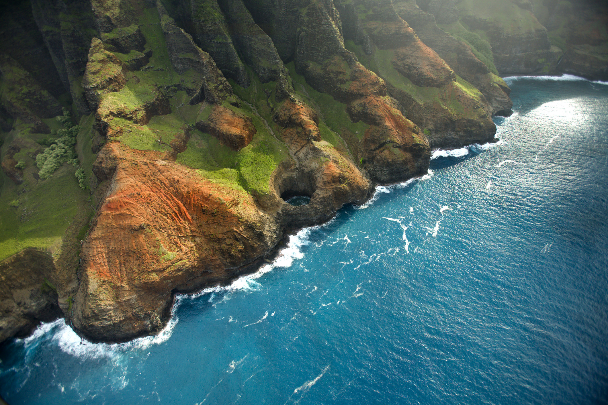 The rugged Napali Coastline of Kauai