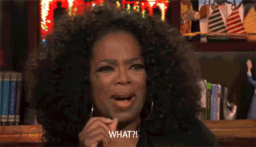 Oprah looking startled and yelling