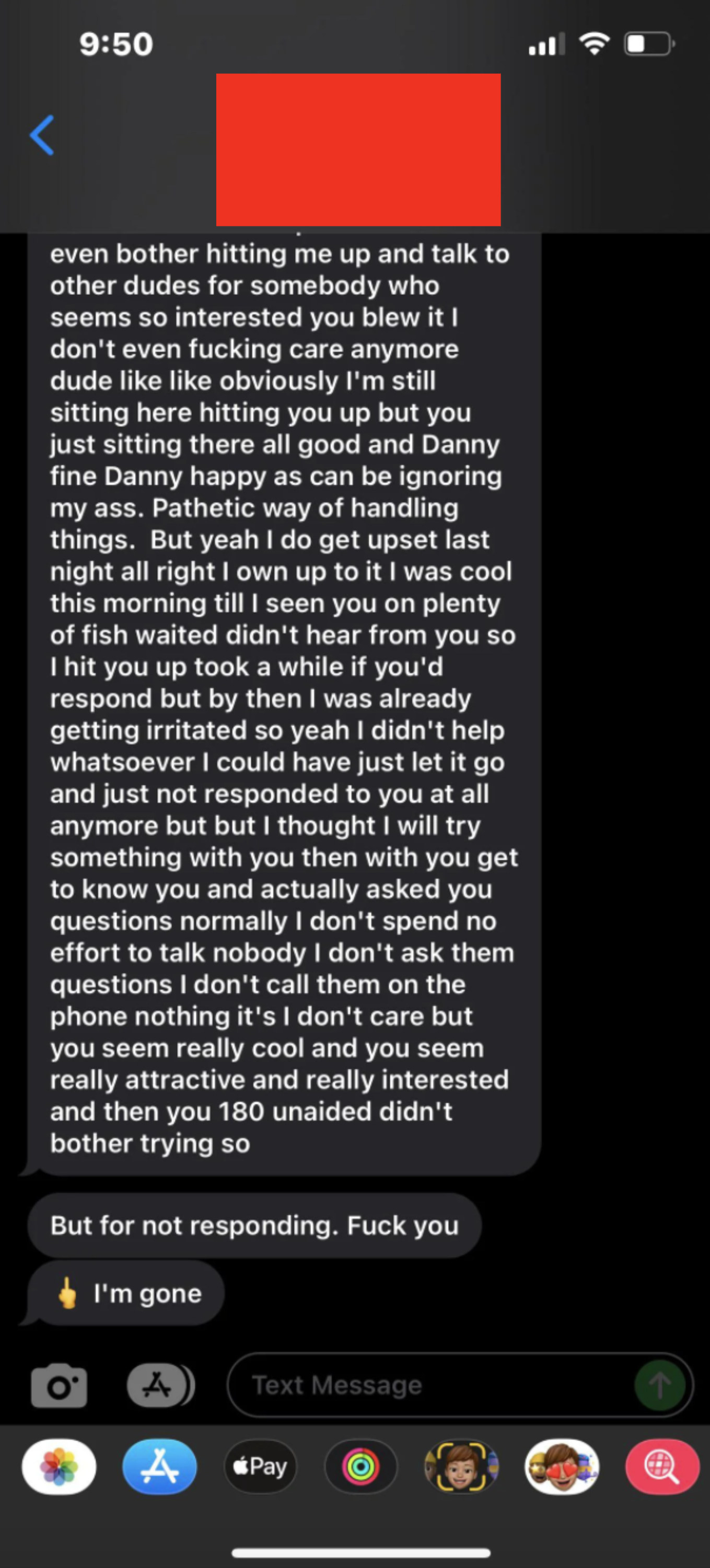 &quot;Nice guy:&quot; &quot;You seem really attractive and really interested and then you 180 unaided didn&#x27;t bother trying so fuck you&quot;