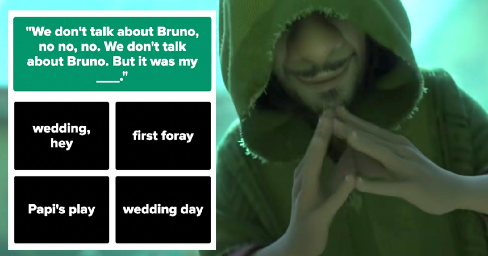 "We Don't Talk About Bruno" From "Encanto" Lyrics Quiz