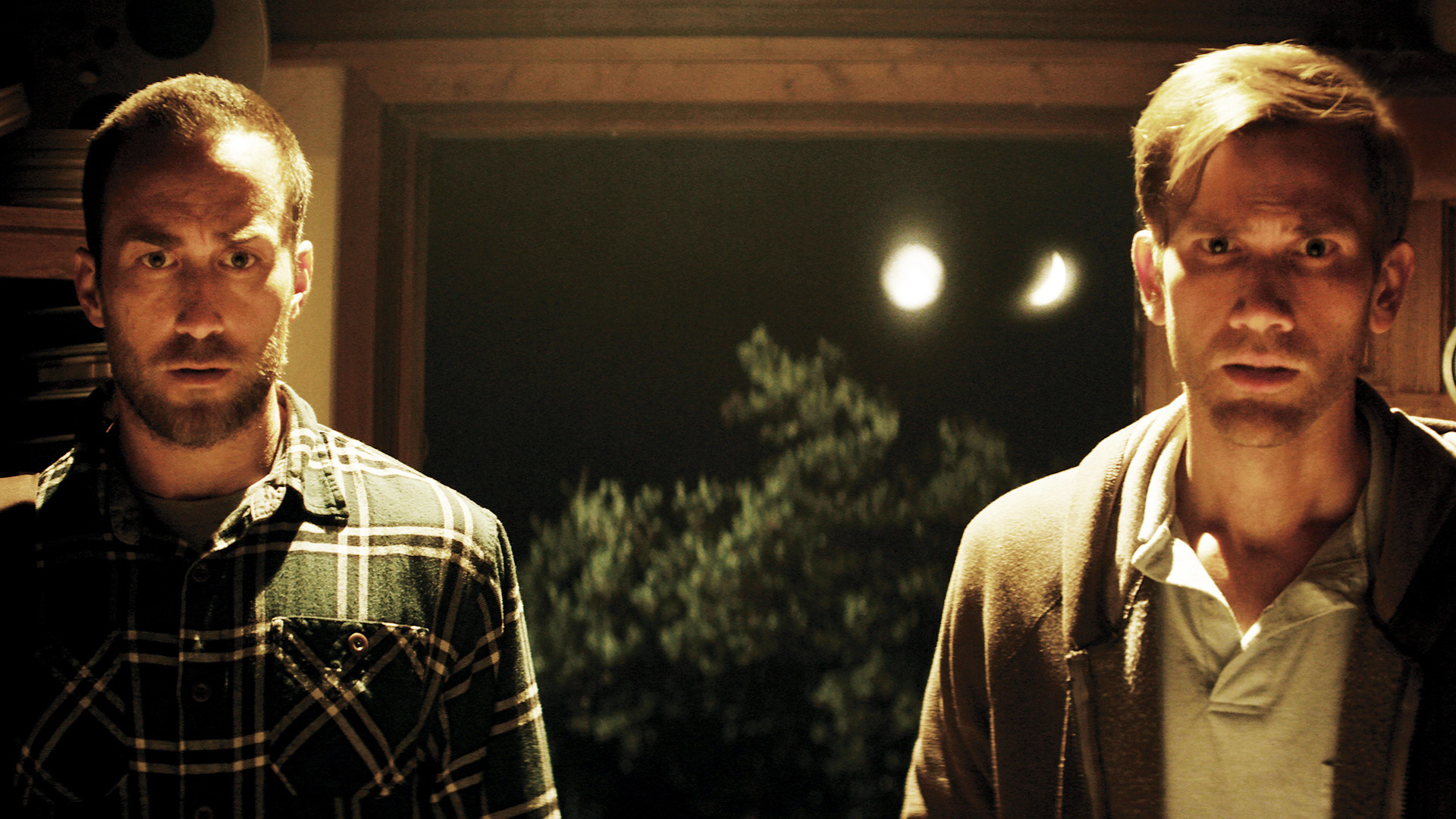 (L-R) Justin Benson and Aaron Moorhead in &quot;The Endless&quot;