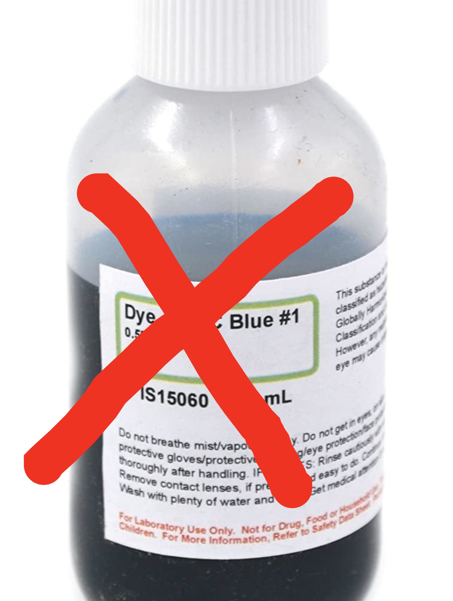 Bottle of Blue #1 dye