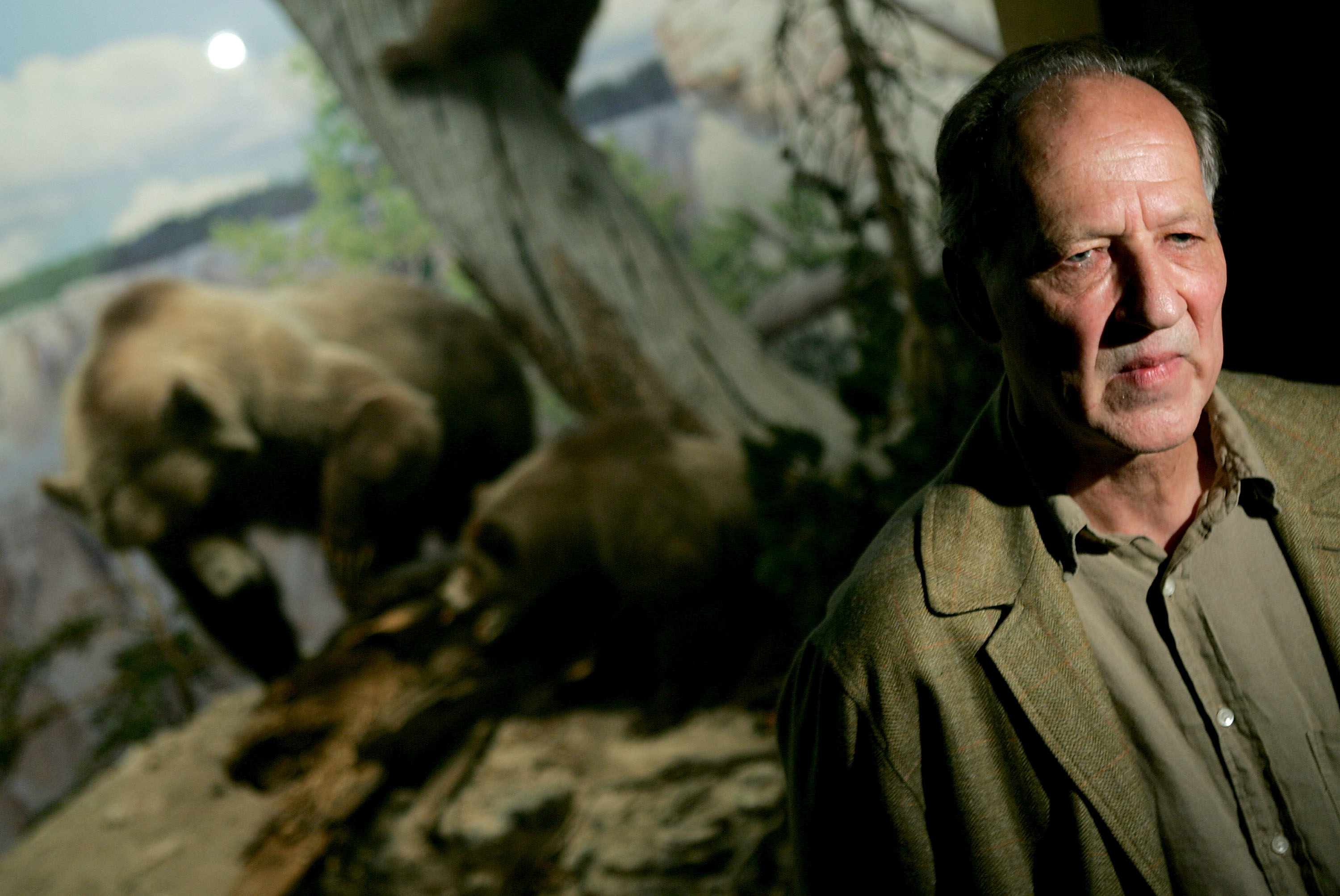 Director Werner Herzog conducts media interviews prior to the Lions Gate screening of &quot;Grizzly Man&quot; at the American Museum of Natural History