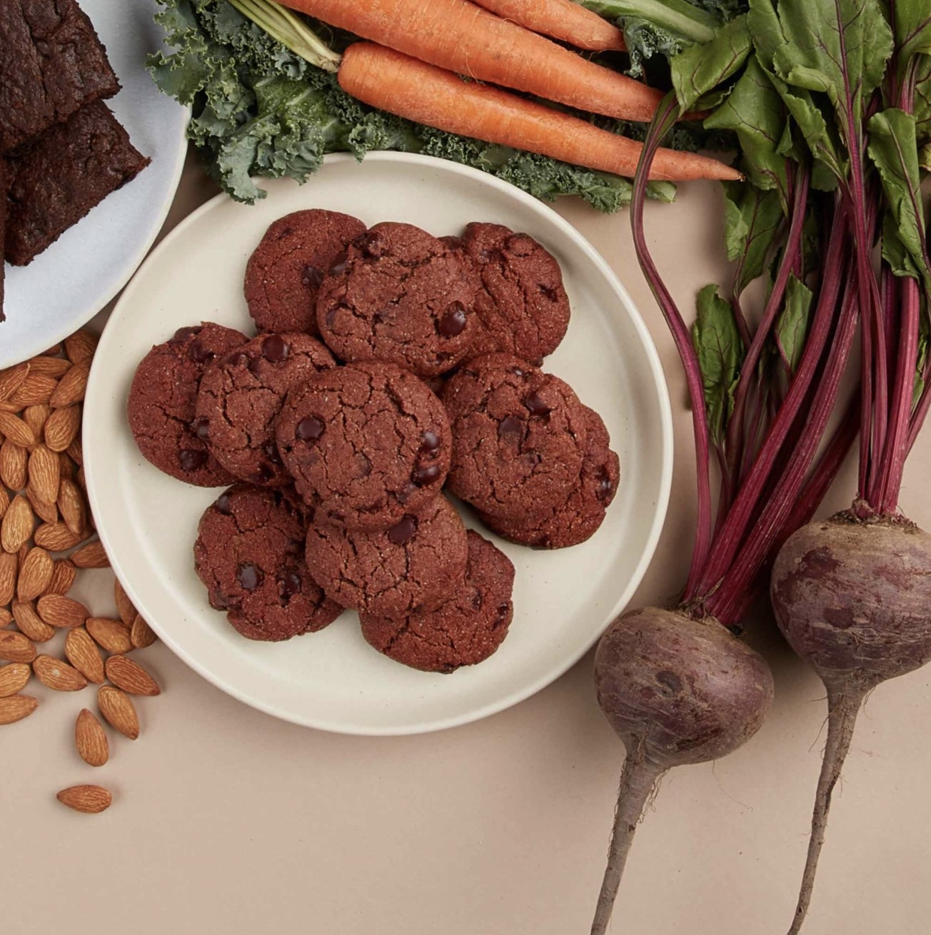 A plate of the chocolate chip cookies