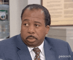 Stanley Hudson from The Office looking disgusted