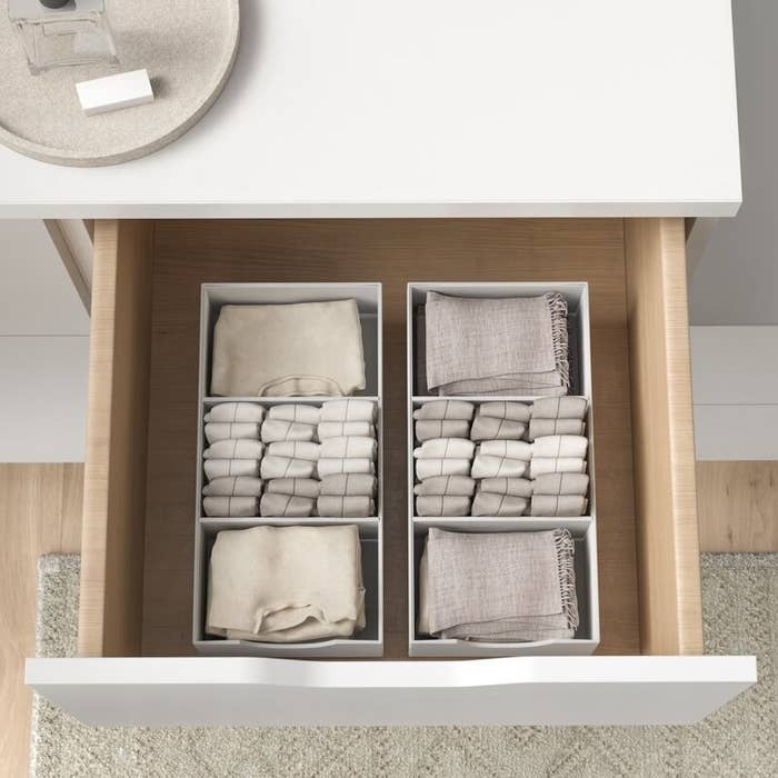 An image of a drawer organizer set used to organize intimates