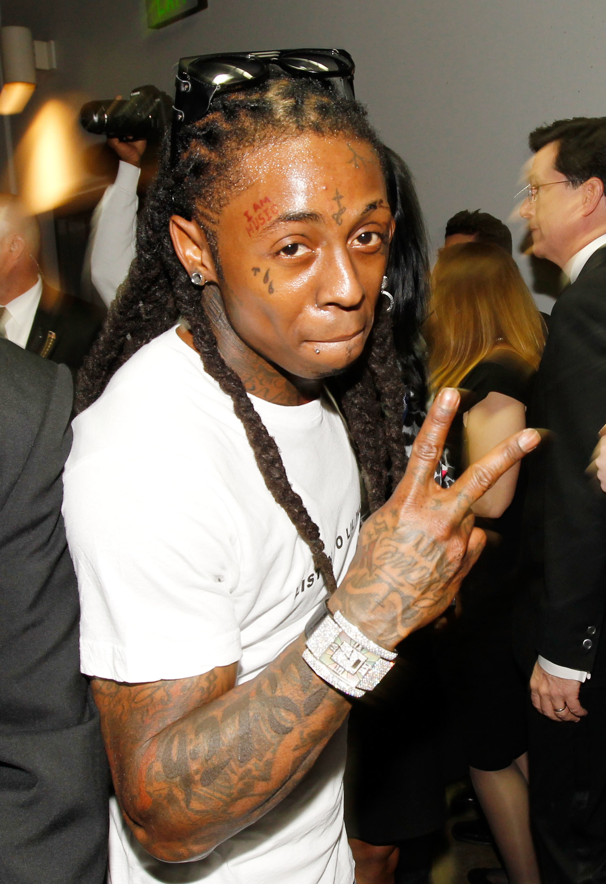 Lil Wayne backstage at the Grammys in 2010