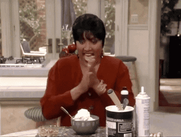 Jackée Harry as Lisa Landry gets ready to dig in and eat some ice cream