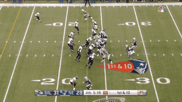 Tom Brady throws a touchdown pass to Brandon Lafell