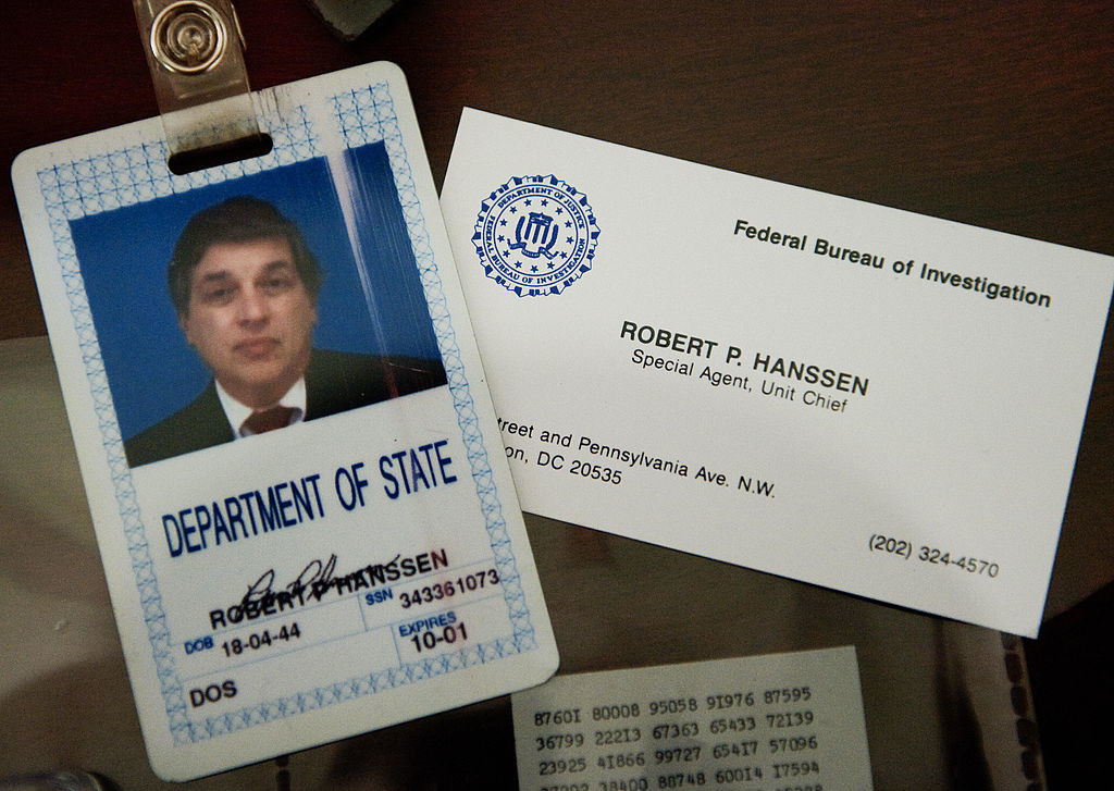 The state department ID and business card of Robert Hanssen