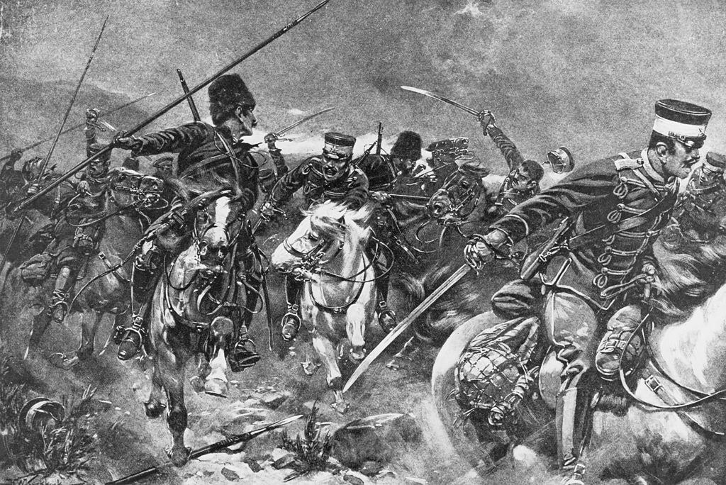 Japanese and Russian cavalry clash at the Battle of Te-li-ssu in 1904