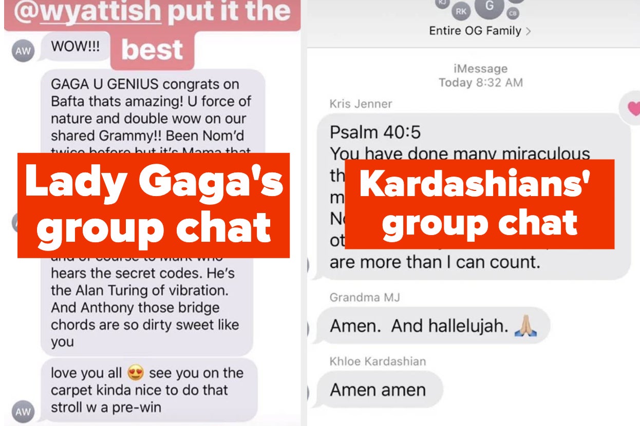 13 Times Celebrities Shared Their Group Chats thumbnail