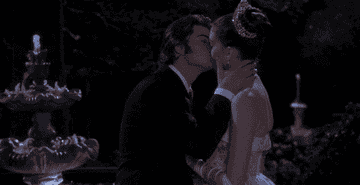 GIF of prince and princess kissing