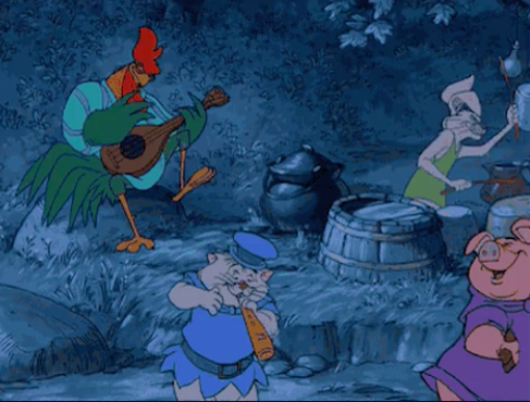Robin Hood&#x27;s dance party in the forest