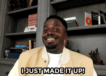 Daniel Kaluuya in an interview laughing and saying &quot;I just made it up&quot;