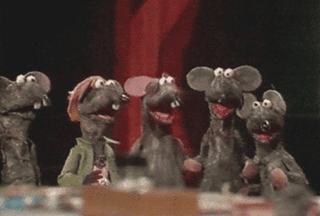 Muppet rats cheering