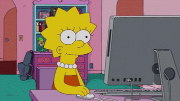 Lisa Simpson on computer