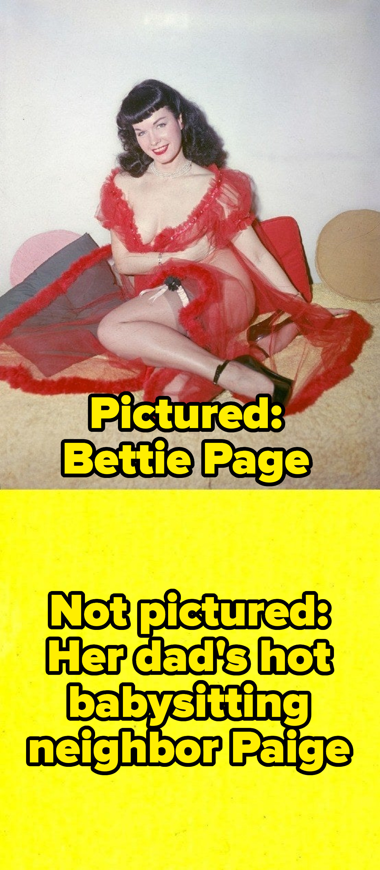 贝蒂·佩姬在红色的内衣