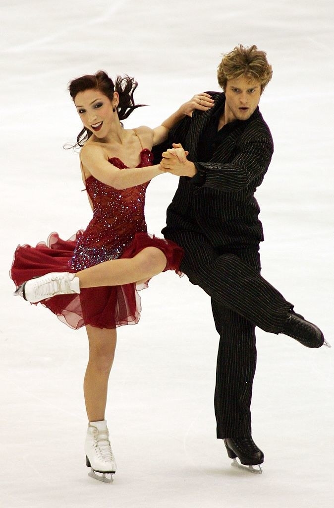 The duo doing a two step on ice