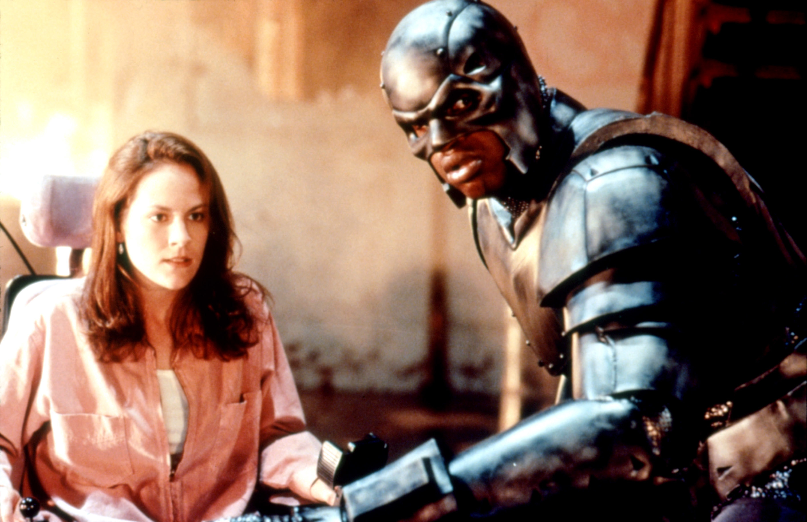 Annabeth Gish and Shaquille O&#x27;Neal in “Steel”