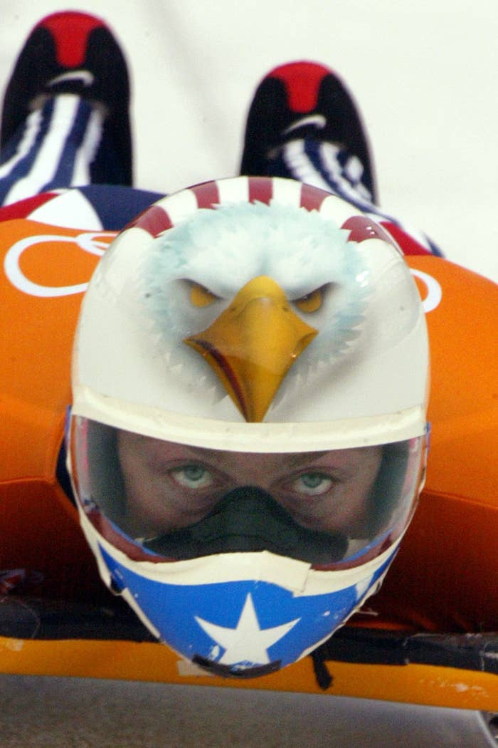 a closeup of the eagle helmet