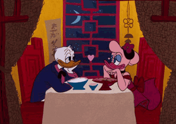 Donald Duck on a date