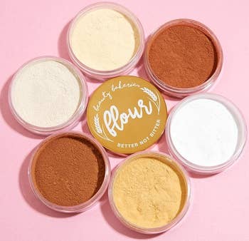the different powder shades arranged in a circle