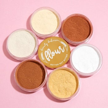 the different powder shades arranged in a circle